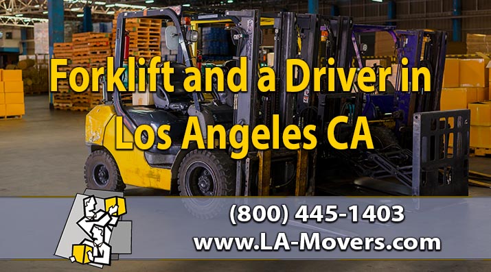 forklift and a driver in los angeles ca